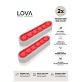 lovagroup 2’li Dikdörtgen Buz Kalıbı Kapaklı – Büyük Yuvarlak Buz Topu Kalıbı, Sızdırmaz, Kolay Çıkarma, Dayanıklı Tasarım (KIRMIZI)