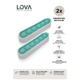 lovagroup 2’li Dikdörtgen Buz Kalıbı Kapaklı – Büyük Yuvarlak Buz Topu Kalıbı, Sızdırmaz, Kolay Çıkarma, Dayanıklı Tasarım (MAVİ)