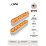 lovagroup 2’li Dikdörtgen Buz Kalıbı Kapaklı – Büyük Yuvarlak Buz Topu Kalıbı, Sızdırmaz, Kolay Çıkarma, Dayanıklı Tasarım (TURUNCU)