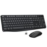 Lovaky Kablosuz klavye ve fare kombinasyonu, sevimli 2.4G tam boyutlu ergonomik klavye faresi, 3 DPI ayarlanabilir kablosuz USB klavye ve fare, bilgisayar/dizüstü bilgisayar/Windows/Mac için tam tıklama