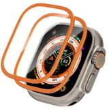 Lovandare Apple Watch Ultra 2/1 Ekran Koruyucu 49 mm için 2'li Paket, Titanyum Alaşımlı Çerçeveli Temperli Cam Koruyucu, Askeri Sınıf Koruma, Ultra için Dokunmaya Duyarlı Hafif Koruyucu Film.