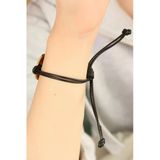 Love (Aşık) Siyah Deri İpli Unisex Mood Bileklik -1492