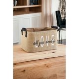Love Baskılı Jüt Dolap Içi Çocuk Odası Oyuncak Düzenleyici Katlanır Saklama Sepeti Organizer30x22x18 Bej