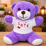 Love Baskılı Tişörtlü Peluş Oyuncak Ayıcık