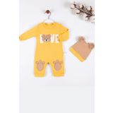 Love Bear Nakışlı 100 Pamuk Erkek Bebek Tulumu
