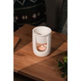 Love Bundles Beyaz Geniş Hazneli Seramik El Yapımı Buhurdanlık | Mumluk | Buhardanlık (1 ADET TEALİGHT MUM ILE) Beyaz