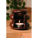 Love Bundles Bordo Mat Modern Tasarım Seramik El Yapımı Buhurdanlık Bordo
