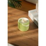 Love Bundles Fresh Lime%100 Soya Wax Odun Fitilli Dekoratif Mum – El Yapımı Mermer Desen Yeşil