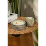 Love Bundles Grey Marble %100 Soya Wax Odun Fitilli 2’li Dekoratif Mermer Desen Mum Seti - Gri - 2 Adet