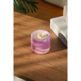 Love Bundles Lavender Veil%100 Soya Wax Odun Fitilli Lila Mermer Desen Dekoratif Mum Mor