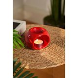 Love Bundles SphereGlow Kırmızı Seramik Buhurdanlık – Ruby Red Kırmızı
