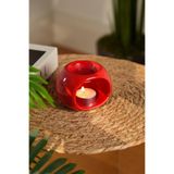 Love Bundles SphereGlow Kırmızı Seramik Buhurdanlık – Ruby Red
