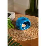 Love Bundles SphereGlow Mavi Seramik Buhurdanlık – Ocean Blue Mavi