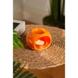 Love Bundles SphereGlow Turuncu Seramik Buhurdanlık – Sunset Orange Turuncu