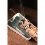 Love Bundles Turkuaz | Seramik El Yapımı Tütsülük Adaçayı Demeti Ve 2li Palo Santo | Hediye| Dekoratif Turkuaztek