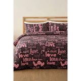 Love Çift Kişilik Çarşafı Lastikli-Pamuk Nevresim Takımı-