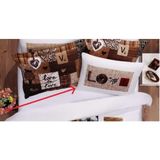Love Desenli %100 Pamuk Saten 2'li Yastık Kılıfı - 50x70