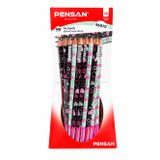 Love Desenli Kurşun Kalem 2B Pensan 3 Adet