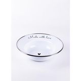 Love Emaye Çukur Makarna ve Salata Tabağı - Option-1 - 51R-Turuncu