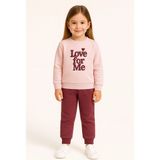 Love For Nakışlı Kız Çocuk Takım 20457 - Pudra - 5 - 6 Yaş