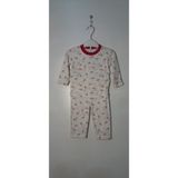 Love Giyim Kırmızı Beyaz Desenli Ikili Pijama Takımı - 9 Ay - Beyaz - Kırmızı