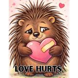 Love Hurts - Funny Valentine's Day Notebook | Cute Porcupine Gift | 100 Lined Pages: A sweetly sarcastic Valentine’s Day journal for anyone who knows love isn’t always painless