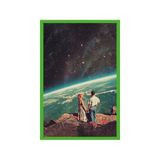 Love is Cosmic – Birlikte Dünyaya Bakan Çift | Sevgiliye Hediye Not Kartı & Kartpostal - 5
