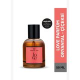 Love Kadın Parfüm EDP 50 ML | Oryantal & Çiçeksi | Zencefil, Yasemin, Paçuli | Amber Renkli Cam Şişe