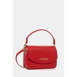 Love Moschino Kadın Deri Metal Toka Kapamalı Ayarlanabilir Kayış Kırmızı Omuz Çantası JC4372PP0NKF0-500