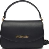 Love Moschino Kadın Deri Metal Toka Kapamalı Ayarlanabilir Kayış Siyah Omuz Çantası JC4372PP0NKF0-000