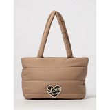 Love Moschino Kadın Logolu Deri Fermuarlı Günlük Kullanım Siyah Omuz Çantası JC4384PP0NKT0-000