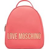 Love Moschino Kadın Marka Yazı Gold Desenli Uzun Ayarlanabilir Sırt Askılı Mercan Sırt Çantası JC4197PP1MKD0-464 - Pembe