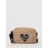 Love Moschino Kadın Metal Logo Fermuar Kapama Deri Kısa Kulp Bej Omuz Çantası JC4352PP0NKY1-10A