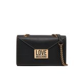 Love Moschino Kadınlar için suni deri omuz çantası, Siyah, Ölçü Birimi