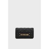 Love Moschino Logolu Çıkarılabilir Zincir Askılı Portföy Cüzdan Bayan Cüzdan JC5681PP1NLA0000 - Siyah