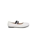 Love Moschino Logolu Hakiki Deri Tek Bantlı Babet Ayakkabı Bayan AYAKKABI JA11071G0MIE0100