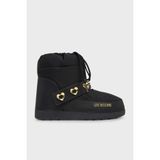 Love Moschino Logolu Kemer Detaylı Büzgülü Kar Botu Bayan Kar Botu JA24182G0NISD00A - Siyah
