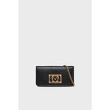 Love Moschino Logolu Sabit Zincir Askılı Portföy Cüzdan Bayan Cüzdan JC5602PP1NLI0000 - Siyah