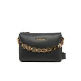 Love Moschino Omuz Çantası Kamera Çantası Siyah Logo Yazı Aşk, Siyah, 23x17x6cm