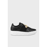 Love Moschino Taş Logolu Deri Sneaker Ayakkabı Bayan Ayakkabı JA15064G1MIA400A - 2J9-Siyah