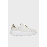 Love Moschino Taş Logolu Deri Sneaker Ayakkabı Bayan Ayakkabı JA15064G1MIA610A - Beyaz