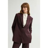 Love My Body Gabardin Yırtmaçlı Ceket Mürdüm 119L9690000 - 42 - Dropsuz