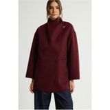 Love My Body Geniş Yakalı Kaban Bordo 136L9578000 - 46