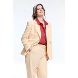 Love My Body Kruvaze Gabardin Ceket Vanilya 119LO002000 - 42 - Dropsuz