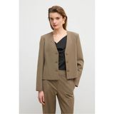 Love My Body Moda Tutkusu Mono Kapama Gabardin Ceket Haki 119M2317000 - 44 - Dropsuz