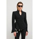 Love My Body Moda Tutkusu Mono Kapama Peplum Ceket Siyah 119M2308000 - 38 - Dropsuz