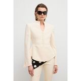 Love My Body Moda Tutkusu Mono Kapama Peplun Ceket Vanilya 119M2308000 - 34 - Dropsuz