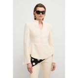 Love My Body Moda Tutkusu Mono Kapama Peplun Ceket Vanilya 119M2308000 - 44 - Dropsuz