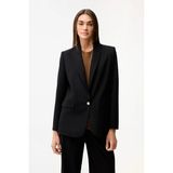 Love My Body Mono Kapama Gabardin Ceket Siyah 119L9909000 - 44 - Dropsuz