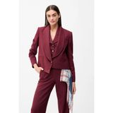 Love My Body Şal Yaka Asimetrik Gabardin Ceket Bordo 119L9912000 - 38